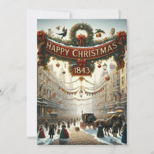 Cartes "Joyeux Noël" inspirées par Dickensian