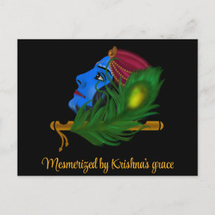 Cartes Krishna Jolies cartes postales d'art bleu d