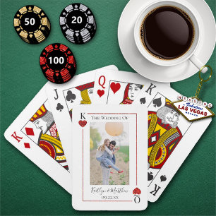 Cartes La collection Mariage de carte de jeu Monogramme F