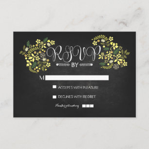 cartes les épousant florales du tableau RSVP