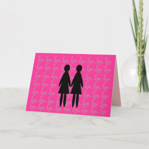 Cartes lesbiennes poème "Amour" à l'intérieur