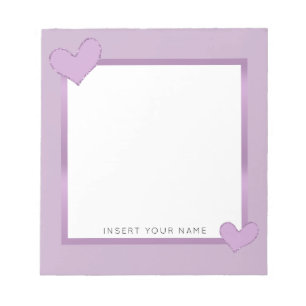Cartes Lilac Bloc-notes personnalisées 5,5 po x 6