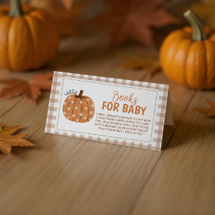 Cartes Livres de Citrouille Gingham Neutres pour B