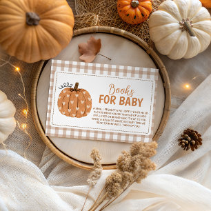 Cartes Livres de Citrouille Gingham Neutres pour B