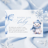Cartes Livres Ours Polaire pour Bébé Hiver Bleu