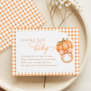 Cartes Livres pour Bébé Gingham Little Pumpkin