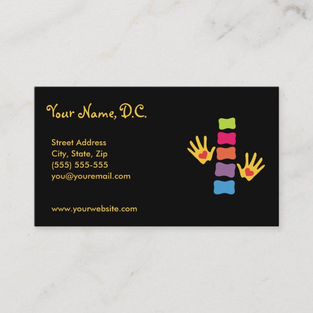 Cartes lunatiques de rendez-vous de chiropractie (Devant)
