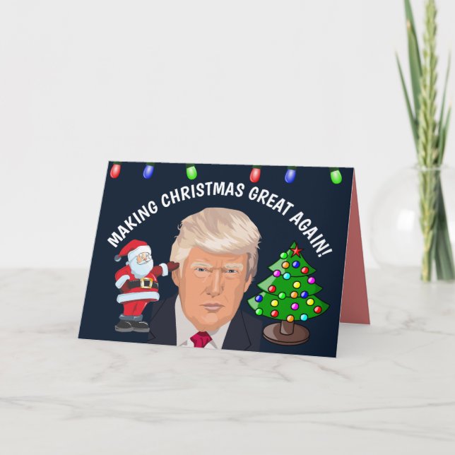 Cartes MAGA de Noël PRO Donald Trump (Devant)
