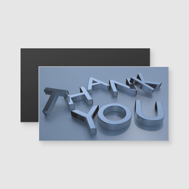 Cartes magnétiques Merci (Devant / Derrière)