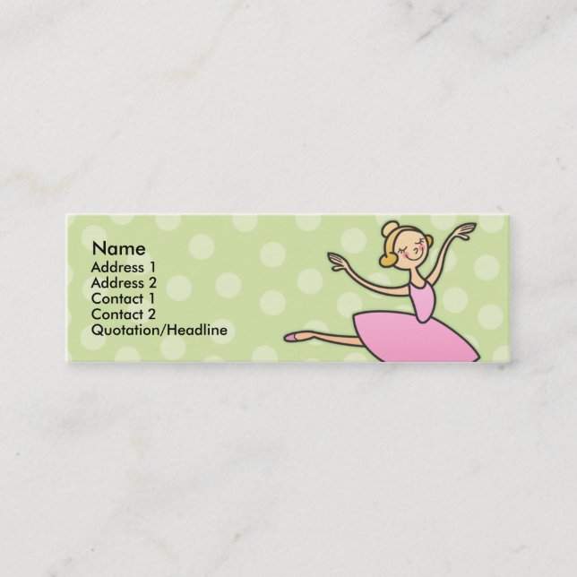 Cartes maigres de profil de jolie ballerine (Devant)