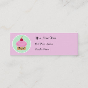 Cartes maigres de profil de petit gâteau de Kawaii