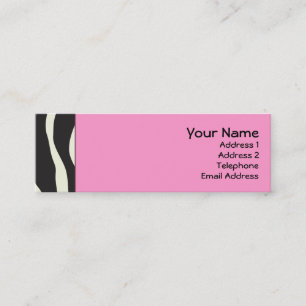 Cartes maigres de profil de zèbre rose élégant