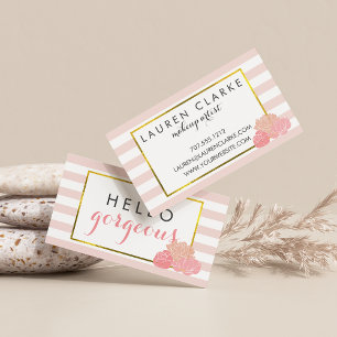 Cartes maquillage Bonjour Magnifique double face