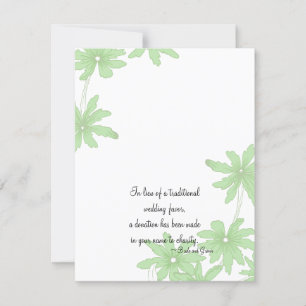 Cartes Mariage Charity Favoriser  Daisies Vert cla