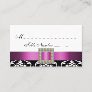 Cartes Mariage damassé Rose Blanc