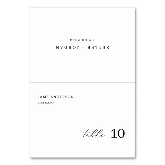 Cartes mariages avec choix de repas et menu (Par défaut)