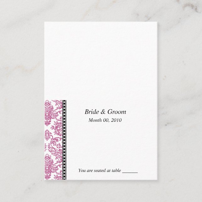 Cartes Mariages Fuschia (Devant)