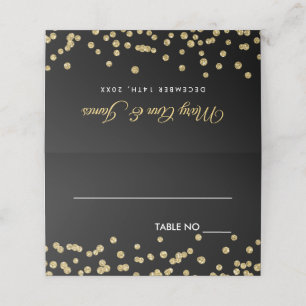 Cartes mariages Gold Faux Parties scintillant Conf