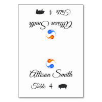 Cartes mariages-Icône de porc-Flames jumelles-