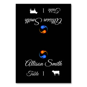 Cartes mariages - Icône Viande - Flames jumelles -