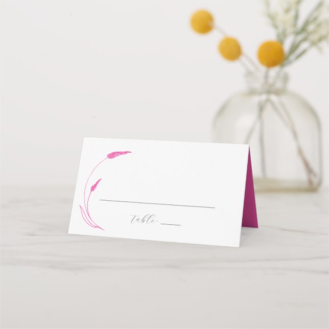 Cartes mariages Monogramme rose (Devant)