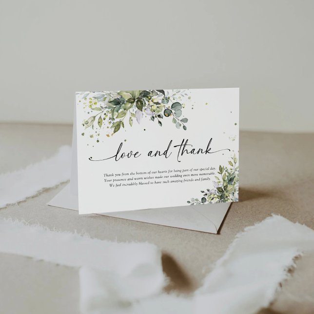 Cartes Merci Mariage de verdure (Créateur téléchargé)