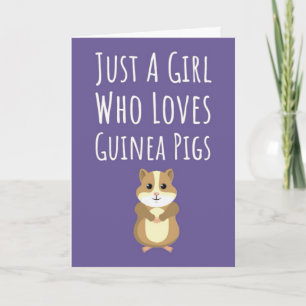 Cartes Mignonnes de Cochons d'Inde Roses Pour Bébé