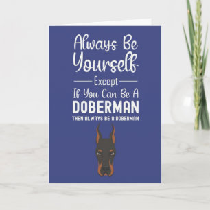 Cartes mignonnes Doberman Animal de compagnie Humo