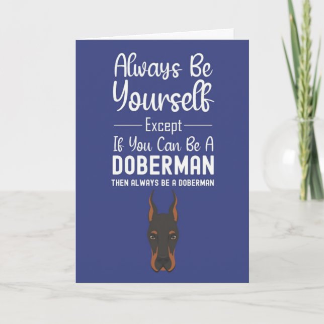 Cartes mignonnes Doberman Animal de compagnie Humo (Devant)