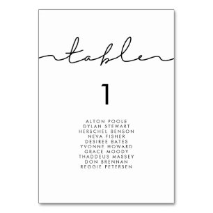 Cartes minimalistes à assise manuscrite