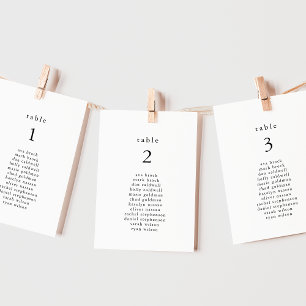 Cartes minimalistes pour Mariages de sièges EMELIA