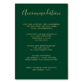 Cartes Monogramme Gold Crest Green