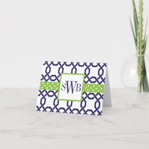 Cartes Monogrammes en treillis et graine