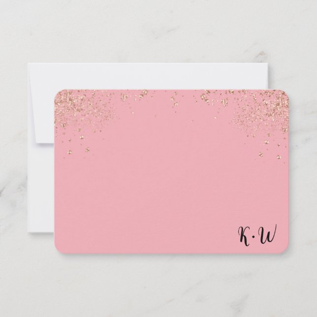 Cartes Monogrammes Personnalisées Parties scintill (Devant)