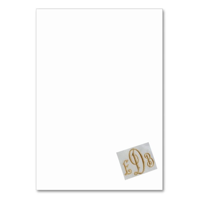 Cartes Monogrammes pour le pique-nique Diner en Bl (Par défaut)