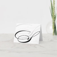 Cartes noires et blanches de monogramme de