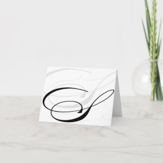 Cartes noires et blanches de monogramme de
