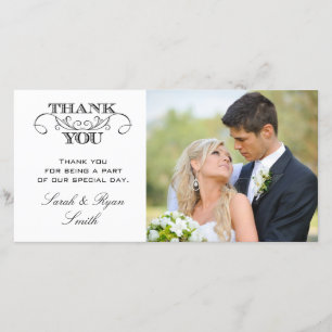 Cartes noires et blanches modernes de Merci de