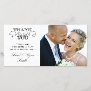 Cartes noires et blanches modernes de Merci de