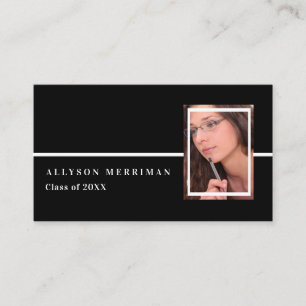 Cartes nominatives blanches d'insertion de photo