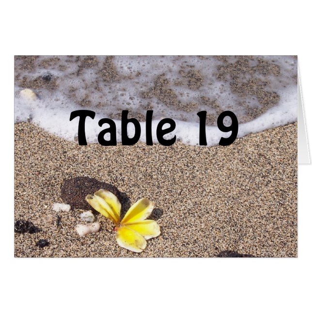 Cartes nominatives tropicales de couvert de plage (Devant Horizontal)