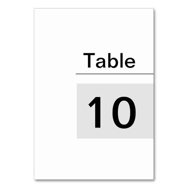 Cartes numériques de table blanche simple (Par défaut)