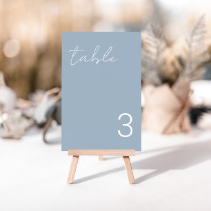 Cartes numériques minimalistes de table bleue Dust