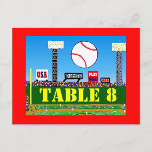Cartes Numéro de table de la Barre de Baseball cus
