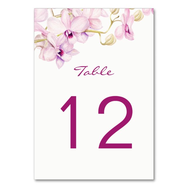 Cartes Numéro de table Tropical Purple Orchid (Par défaut)