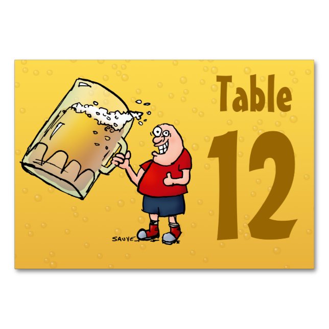 Cartes Numéro de tableau de la bière de dessin (Devant)