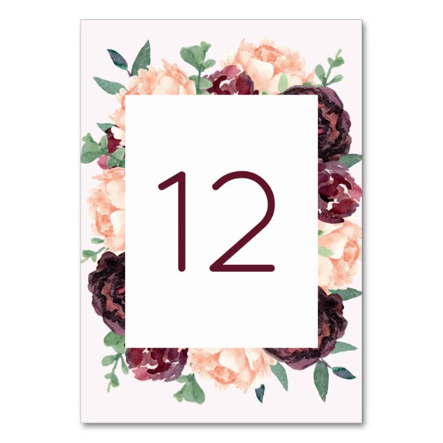 Cartes Numéro de tableau des Roses de Bourgogne Pe (Par défaut)