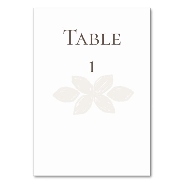Cartes Numéro de tableau Mariage Boho (Par défaut)