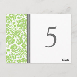 Cartes Numéro de tableau mariage Gris de chaux