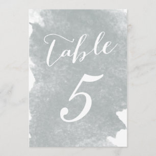 CARTES NUMÉROS DE TABLEAU GRAY CHIC